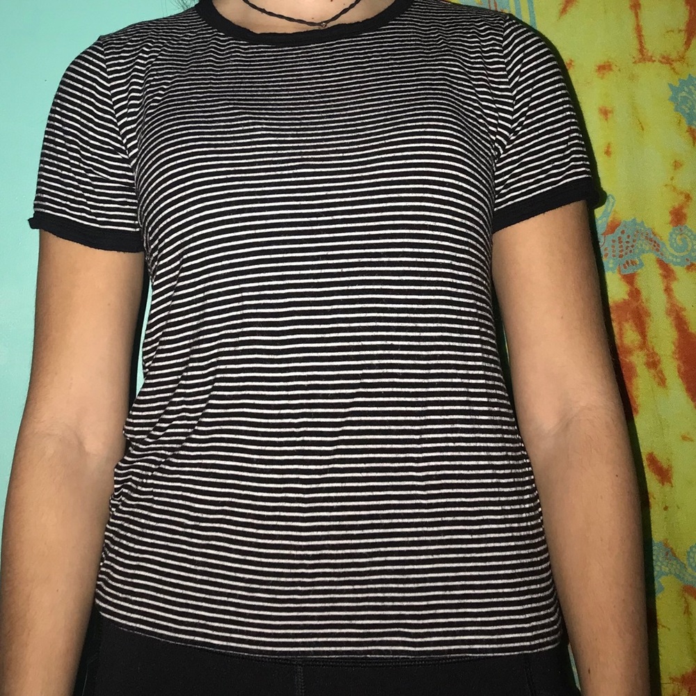 Forever 21 Black and White Striped Shirt